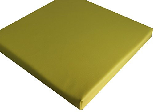 Pflegeleichtes Sitzkissen Stuhlkissen Bankkissen 40x40cm Kunstlederbezug in Gastroqualität (gelb)