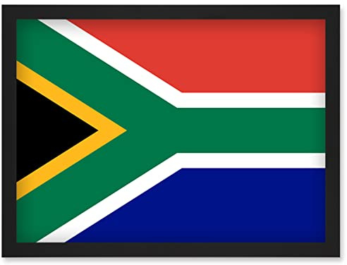 Artery8 South Africa National Flag Patriotic Vexillology World Flags Country Region Poster Artwork Framed Wall Art Print A4