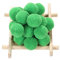 24 STK Bunte Groß Pompons zum Basteln, 40mm Pompons Bälle Kleine Bommeln Kugeln, Flauschigen Bunte Pom Pom Deko Pompom Plüschbälle Bastel Zubehör für Dekorieren Verzieren Nähen DIY Handwerk,Grün