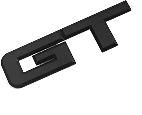 MSEURO 3D Metall Schwarz Rot Silber Auto Kofferraum Aufkleber Emblem Logo GT Aufkleber Passend for Ford Mustang Autozubehör (Color : Noir)
