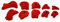 Ocun HOLDS SET 3 Modulars Klettergriffe, red