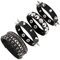 Manfnee Punk Leder Manschette Armband Gothic Lederarmband Armreif mit Metall Nieten Rockschmuck