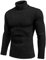 Ekouaer Pull à col roulé pour homme - Haut thermique - Automne et hiver - Fin - Coupe ajustée - Chaud - Manches longues - Modèle de base - S-XXL, 1 x noir, S