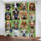 GIOVIA 3D Hund Vorhänge Abdunkelnde mit ösen 2 Stücks Gardinen Blickdicht Verdunkelungs Tier Hund Kälteschutz Scheibengardinen für Junge Mädchen Schlafzimmer B 234 X H 183 cm