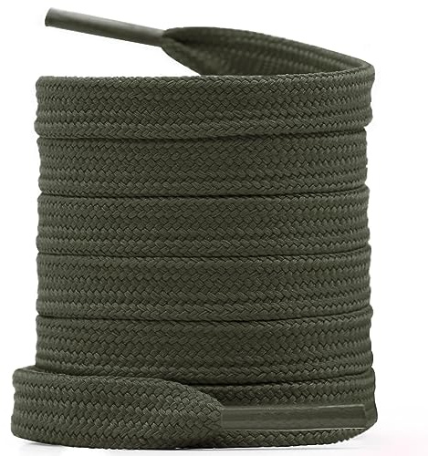 WEGOODZF Polyester Sneaker Flach Schnürsenkel: 2 Paar 9MM Breit Schuhbänder