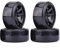 KINGCOO RC Drift Auto Rad und Reifen, 4PCS 63mm Harte Reifen Kunststoff Felgen für 1/10 On-Road Racing Driften Auto Ersatzteile für HSP Tamiya HPI Kyosho (Schwarz)