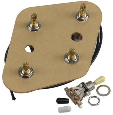 FLEOR Prewired 2T2V Wiring Harness Kit with Coil Splitting Function & 3-Way Toggle Switch 500K pots for LP Guitar