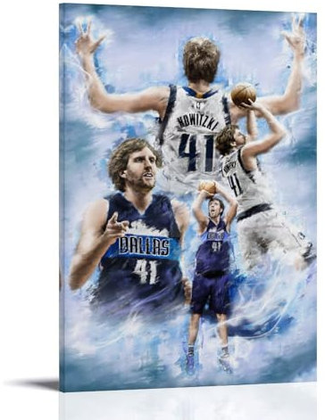 NikZ Dirk Nowitzki Kunstpostdruck, Fotokunst, Malerei, Leinwand, Heimdekoration, Schlafzimmer, moderne Dekorationen, Geschenke, 60 x 90 cm