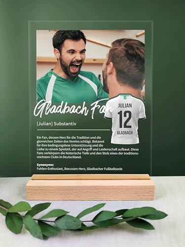Mönchengladbach Geschenk personalisiert - Acryl Geschenk - Definition: Mönchengladbach Fan - Mönchengladbach Fanartikel, Gladbach Fangeschenk, Mönchengladbach Geschenke, Geschenk für Gladbachfans