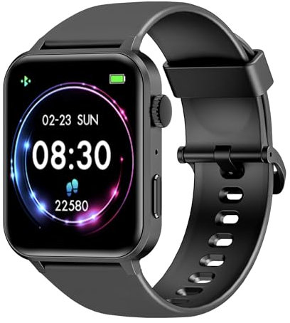 Blackview Smartwatch Donna Uomo,Orologio Fitness Tracker,1,83 Full Touch Smart Watch,Monitoraggio Sonno, SpO2, Frequenza Cardiaca,Notifiche Messaggi(2 Cinturini)