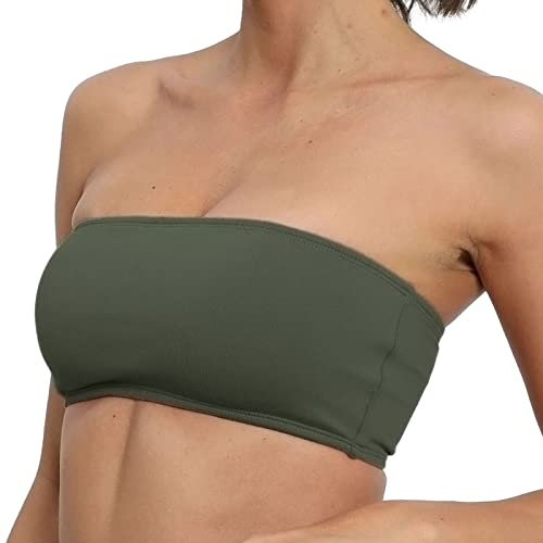 Generico Reggiseno Fascia Sfoderata in Microfibra Elasticizzata Coppe Estraibili Senza Ferretto