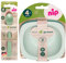 NIP Eat Green Geschirrset ab 4. Monat, 2 Breischale + 3 Eat Green öko bio Babylöffel, Made in Germany, Top Qualität Melamin frei, BPA frei, Spülmaschinenfest, geeignet für die Mikrowelle