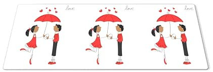 Nimvoya Tapis de souris vibrant pour bureau complet - Tapis de souris pour la Saint-Valentin - Très grand tapis de souris - 30 x 80 cm