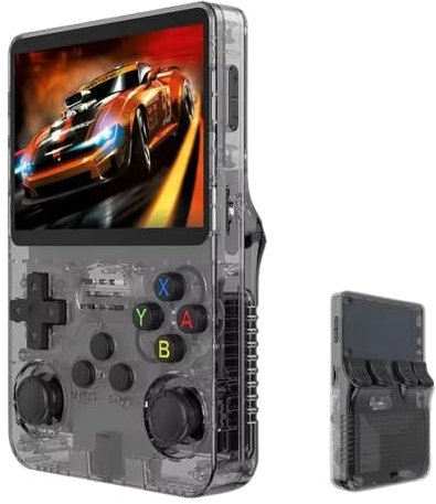 Consola de Videojuegos Retro Portátil R36S 2.0 - Más de 15,000 Juegos Clásicos, 25+ Emuladores, MicroSD 64GB, Sistema Linux ArkOS 2.0, Pantalla IPS 3.5'' - Compatible con SVP y Consolas Retro NG