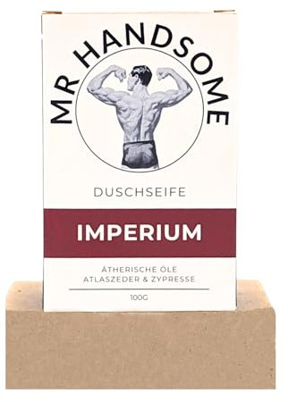 MR HANDSOME Handgemachte Duschseife Imperium (1x 100g) (Zeder)