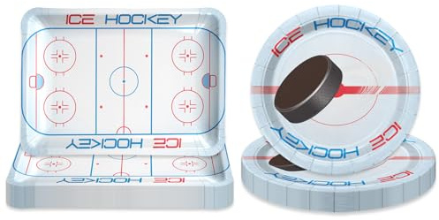 Hegbolke Party Papierplatten - 40pcs 9 Zoll Geburtstag Party Zubehör Kit für Sport Theme Dekorationen Kids Fans Geburtstag Gameday