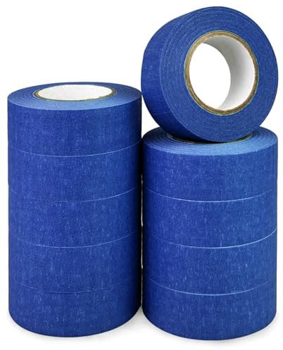 TAOBWN 10 Rolls Masking Tape for Painting 24mm x 20M Blue Multi-Surface Premium Painting Tapes Decorators Tape Painters Tape for Indoor Painting DIY Crafts Use, Medium Adhesion No Residue