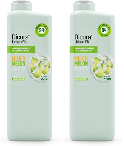 Dicora Urban Fit Gel de Baño Vitamina A Leche & Melón 750 ml (Paquete de 2)