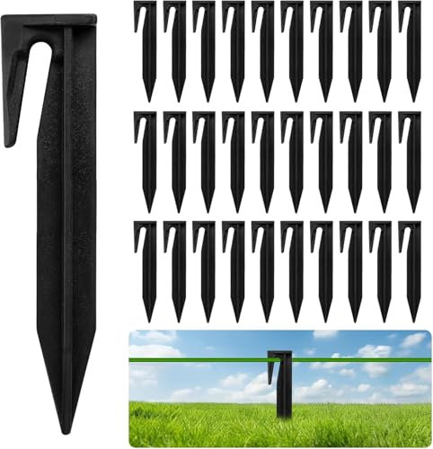 Erdnägel für Mähroboter Begrenzungskabel, 100 Stück Haken Erdspieße Nagel Haken Nägel für Begrenzungsdraht Rasenmäher Zubehör für Begrenzungskabel Kompatibel mit Gardena, Husqvarna, Worx, Bosch