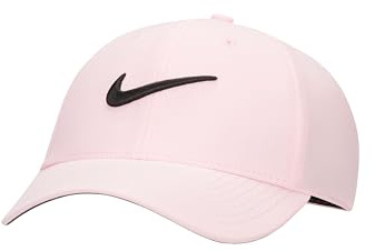 NIKE Dri-fit Club Structured Swoosh Cap Casquette de Baseball, Rose Tendre Moyen/Noir, S/M Mixte