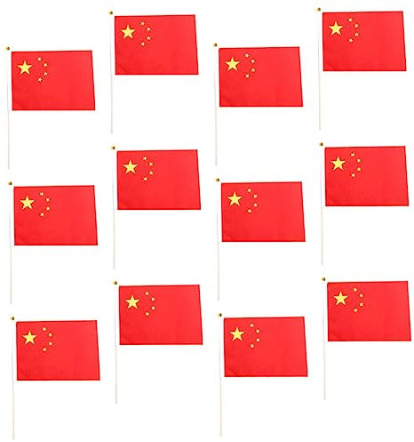 BESPORTBLE 50pièces Drapeaux Chinois à Agiter Petite Drapeau National Pour Écoles Décorations De Parade