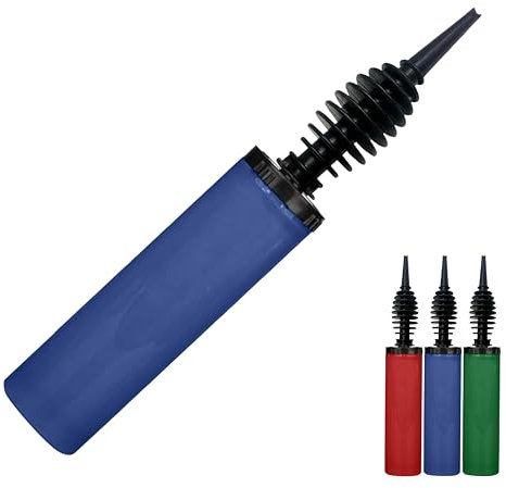 RMTech Balloon Pump, Inflator for Balloons, Toy Blower, Helium Pump, Foil and Confetti Professional Pumper, Manual Hand Pump, Dual Action Hand Air Pump for Balloons .(Blue)