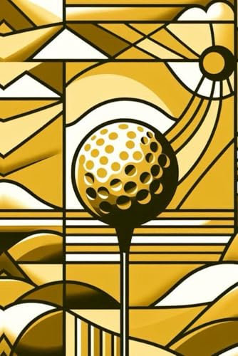 Notizbuch Golf: Notizbuch Golfer: Notizbuch A5 Gold, Golf Logbuch als Golf Geschenke für Notizen, Scores, Journal, Tagebuch, 100 Seiten liniert im Golfer-Design