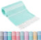 Hamamtuch XXL Strandtuch Sandfrei 90X200 Türkis Badetuch Strand Groß Handtuch Schnelltrocknende Beach Bath Towels Hamamtücher Dünn Strandhandtuch Strandlaken Baumwolle Saunahandtuch