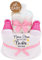 Trend Mama® | Windeltorte | Geschenk zur Geburt & Babyshower | mit 24 Markenwindeln, Lätzchen Meine Eltern sind auch Nachts erreichbar, Sneakersocken | Rosa | Nachts erreichbar)