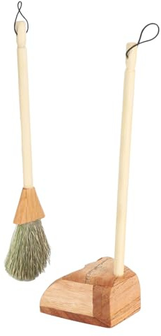 Fdit Adorable Miniature Dollhouse Broom set. Exquisite Cleaning Supplies for Dollhouse Decoration, Ideal for Collectors and Photography Enthusiasts