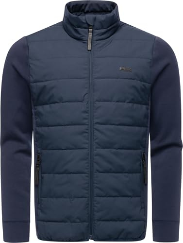 Ragwear Herren Funktions-Übergangsjacke mit Stehkragen im Materialmix leichte Steppjacke Rendan Tech YOUMODO S-4XL