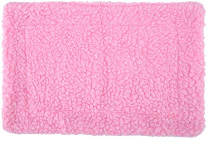 BOROCO Tapis de lit hérisson Cochon d'Inde, Coussin rectangulaire en Peluche, nid Chaud pour Animal Domestique, matériau Polaire Doux, Rose, Marron foncé, Marron Clair, Blanc, 31 x (Rose)
