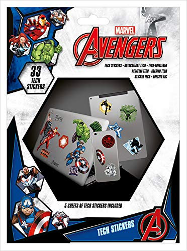 empireposter Marvel - Avengers - Heroes- Stickerset Technik Sticker - Größe ca. 17,5x24