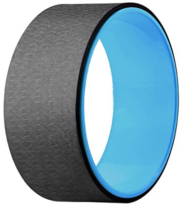 FFitness FSYC068N Body Dharma Yoga Wheel | Cerchio Roller Anello per Allenamento Pilates Fitness Workout Gym Ginnastica | Superficie Antiscivolo (Nero)