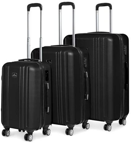 Dellonda 3-Piece Lightweight ABS Luggage Set with TSA Lock - DL11