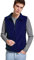 24 JOYAS Gilet in pile con collo alto, cerniera e tasche – Cappotto confortevole, morbido, caldo e piacevole al tatto, blu, L