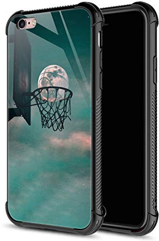 CARLOCA iPhone 6S Hülle, Moon Basketball Love iPhone 6 Hüllen für Mädchen Jungen, Grafik-Design, stoßfest, kratzfest, Fallschutz für Apple iPhone 6/6S