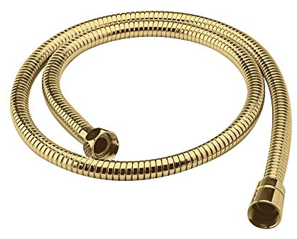 nuie A891 Accessories Modern Bathroom Round 1.5m Shower Flex, 1500mm, Brushed Brass