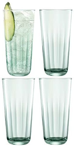 LSA Mia Tall Highball 580 ml Recycling/Part Optic | 4er Set | Recycelte Glaswaren | MZ38
