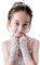 LeJulyeekay Spitze Kommunion Handschuhe Hochzeit Festzug Prinzessin Blume Mädchen Handschuhe, B3-weiß/Perlen, Einheitsgröße
