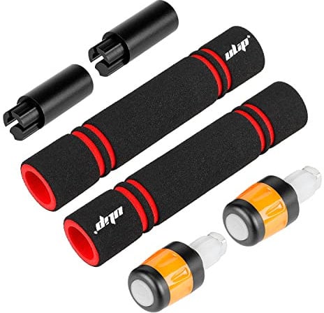 MotuTech Erweiterter Griff + LED-Blinklichter, wasserdicht, wiederaufladbar, für Segway Ninebot Max G30, Lenkerverlängerung mit Lampe (Schwarz + Schwarz / Orange)