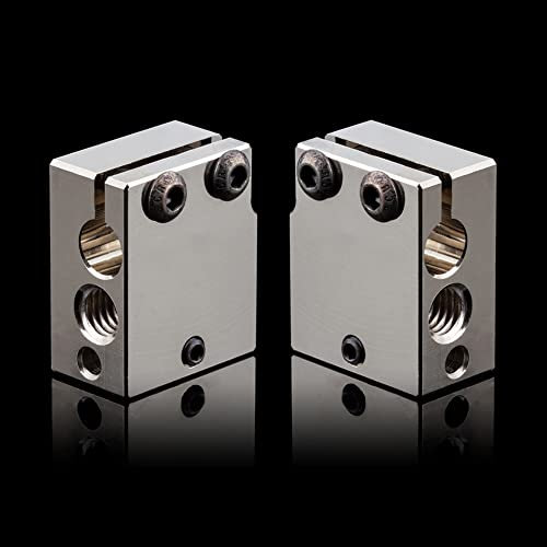 BZ 3D 2 STÜCK PT100 Volcano Heizblock Plated Copper Heater Block Volcano Plattierte Kupfer Heizblock Mit Silikon Socke für Volcano Hotend,Düsen.