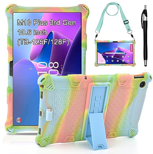 KATUMO Funda para Lenovo Tab M10 Plus (3rd Gen) 10.6 (TB-125F/128F) 2022 Silicona a Prueba Funda Niños Protectora con Función de Soporte Carcasa Smart Folio Cover Tab M10 Plus 3generación