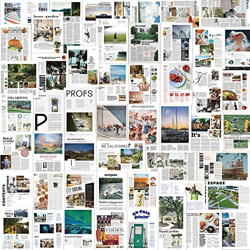 Tacomexi Literature and Art Aesthetic Sticker Wall Collage Kit 50 PCS Room Decor 4.5x6 cm Small Posters Pictures Collage Manga Kit