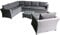 Ragnarök-Möbeldesign PolyRattan - DEUTSCHE Marke - EIGNENE Produktion - 8 Jahre GARANTIE auf UV Besträndigkeit - Lounge Garten Möbel Glas Polster Grau Gartenmöbel Aluminium Rostfrei Sofa