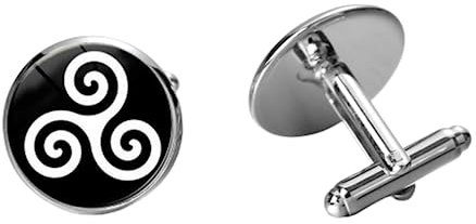 Klassische Teen Wolf Triskele Manschettenknöpfe Triskelion Allison Argent Glas Foto Cabochon Manschette Knopf Trendy Herren Partyschmuck, 42, Bronze, Kristall, Glas, Metall, Nickel, Silber,