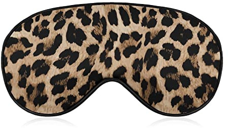 Sexy Schlafmaske mit Leopardenmuster, Augenbinde zum Schlafen, elastische Verdunkelungs-Augenmasken-Abdeckung für volle Nachtruhe, Reisen und Nickerchen