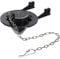 sourcing map Toilet Stopper Flapper, 1pcs Universal Toilet Flapper Replacement Fit 2 Flush Valve Toilet Leaking Flapper (Black, 4.21x2.95)