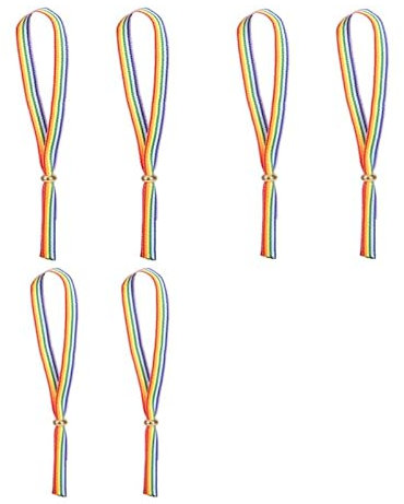 PrideGEO Regenbogen Armband, CSD LGBTQ Pride Bändchen, verstellbar, nachhaltig, multifunktional – (Rainbow Neon)