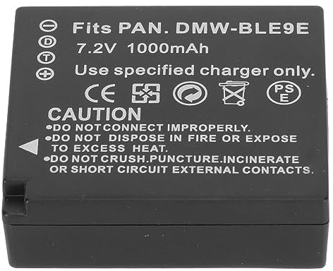Digitalkamera-Akku, Platzsparender 7,2 V 1000 MAh Multi-Schutz-sicherer DMW BLE9E-Akku für GX7 für GX9 für G110 für BLE9E